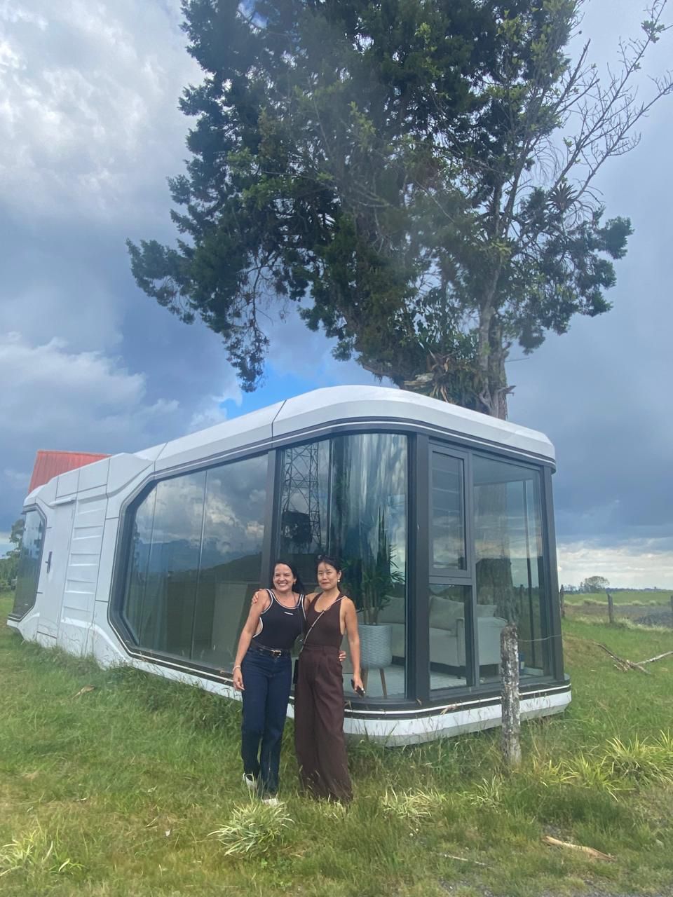 Cápsula instalada en campo colombiano